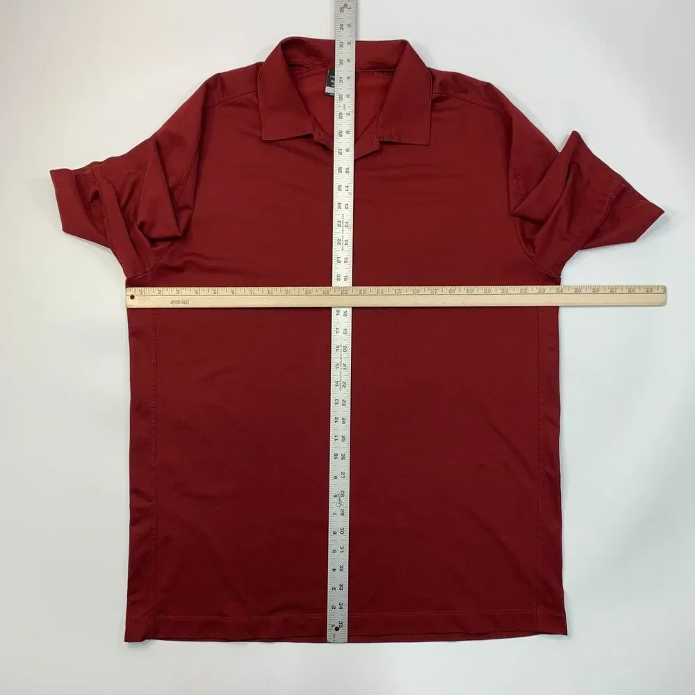 Nike Golf Shirt Mens XL Extra Large Red Tech Sport Polo Dri Fit Short Sleeve